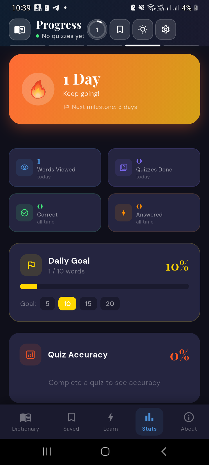 The dictionary rendered in its dark theme.